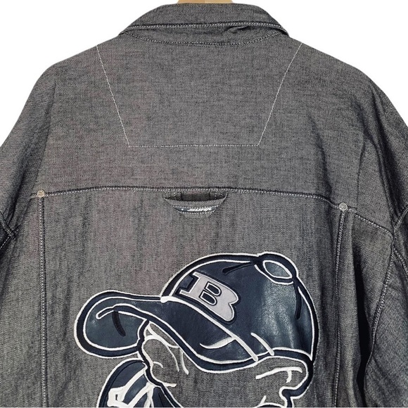 Vintage SCHOOL OF HARD KNOCKS  Y2k Jean Jacket Size 3XL - Picture 10 of 15